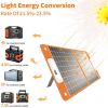 200W Portable Power Station, FlashFish 40800mAh Solar Generator with 110V AC Outlet