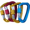 Aluminum Carabiner Clips 5 Pack  D Shape, Keychain Buckles D-Ring Locking