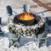 36 inch Round Steel Fire Pit Ring Line for Outdoor Backyard