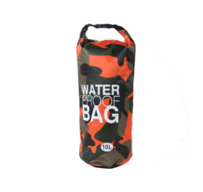 Camouflage waterproof bucket bag beach bag outdoor drifting (Option: Orange-20L)