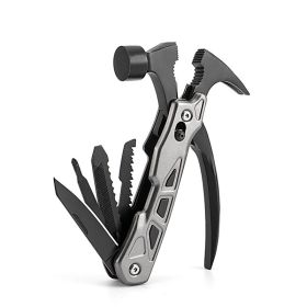 Multi-function Hammer Camping Gear Multitool Portable (Color: Gray)