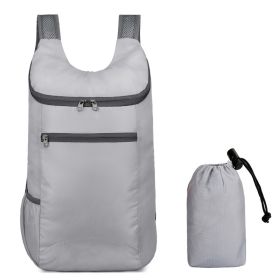 1pc Outdoor Portable Backpack For Camping; Hiking; Sports (Color: Grey)