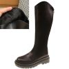 Lucyever Thick Bottom Brown Knee High Boots Women