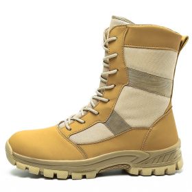 Waterproof Military Men Tactical Boots Camouflage (Color: Khaki, size: 41)