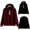 Women Casual Solid Color Long Sleeve Hooded Sweatshirts