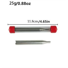 1pc Collapsible Stainless Steel Blow Fire Tool (Color: Red)