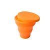 1pc Soft Silicone With Lid; Retractable Mini Folding Water Cup