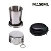 Stainless Steel Folding Cup; Portable Ultralight Collapsible Travel Cup