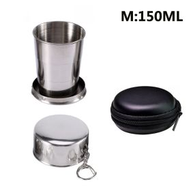 Stainless Steel Folding Cup; Portable Ultralight Collapsible Travel Cup (size: M 150ML)