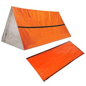 Outdoor Bivy Emergency Sleeping Bag Mylar First Aid Emergency Blanket (Color: B, Ships From: United States)