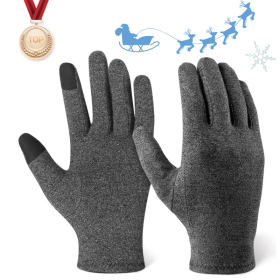 Winter Gloves Thermal Touch Screen Windproof Warm Gloves (Color: Gray, Gloves Size: M)