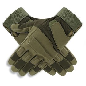 Tactical Gloves Military Combat Gloves with Hard Knuckle for Men (Color: Green, size: medium)