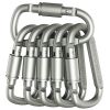 Aluminum D-Ring Locking Carabiner Light but Strong (Pack of 10)