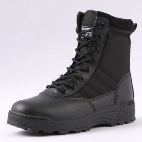 Men Boots Tactical Military Special Forces Desert Combat Army Boots (Color: Black, size: 38)