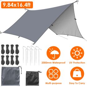 Waterproof Camping Tarp Kit Tent Canopy (size: 3X5m)