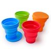 1pc Soft Silicone With Lid; Retractable Mini Folding Water Cup