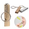 Portable Aluminum Safety Whistle For Outdoor Camping Backpacking Hiking