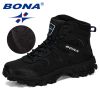 BONA New Designers Nubuck Hiking Boots Krasovki Tactical Shoes Men