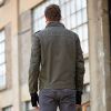 Men Cotton Luxury Casual Fashion Coat Stand Collar Zipper