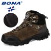 BONA New Designers Genuine Leather Hiking Shoes Winter Sneakers Men