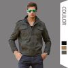 Men Cotton Luxury Casual Fashion Coat Stand Collar Zipper