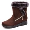 Women New Ankle Snow Boots For Winter Wedges Heels Botas Mujer