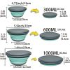 3pcs/set Camping Bowl; Silicone Collapsible Bowl