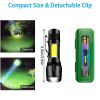 Mini Led Flashlight With Storage Box Portable Rechargeable Zoom