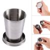 Stainless Steel Folding Cup; Portable Ultralight Collapsible Travel Cup