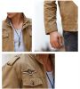 Men Cotton Luxury Casual Fashion Coat Stand Collar Zipper