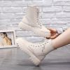 Woman Ankle Boots Flat Heel Shoes Women Lace Up