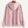 Women Casual Solid Color Long Sleeve Hooded Sweatshirts