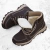 Brand Winter Leather Men Boots Plush Warm Men Snow Boots