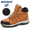 BONA New Designers Nubuck Mountain Climbing Shoes Men Plush Quality