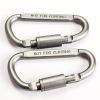 Aluminum D-Ring Locking Carabiner Light but Strong (Pack of 10)