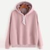 Women Casual Solid Color Long Sleeve Hooded Sweatshirts