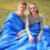 Traveling Camping Portable Double Person Sleeping Bag W/ 2 Pillows