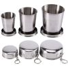 Stainless Steel Folding Cup; Portable Ultralight Collapsible Travel Cup