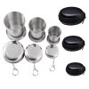 Stainless Steel Folding Cup; Portable Ultralight Collapsible Travel Cup