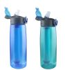 Portable Water Filter Bottle BPA Free Water Purifier with Integrated Straw