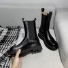 High Quality Genuine Leather Autumn Boots For Women Platform Chelsea Boot