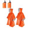 2pcs Emergency Blanket Poncho; Ultralight Waterproof Thermal