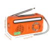 Emergency Radio Hand Crank Solar; Portable Weather Radio AM/FM/WB/NOAA