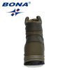 BONA New Designers Action Leather Winter Ankle Boots Men Tactical Plush