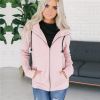 Women's Hooded Long Sleeve Full Zip Solid Knit Cardigan Sweater